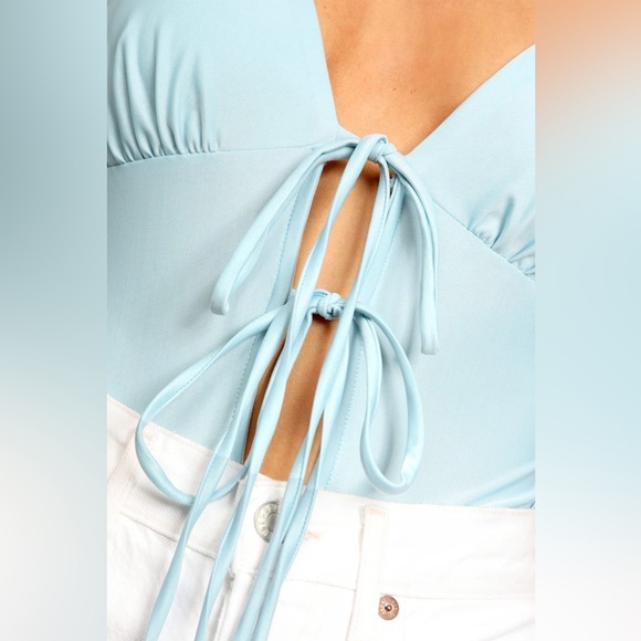 NWT Lulus Sultry for the Night bodysuit Going Out Party Festival Club Date Tie - Picture 4 of 15